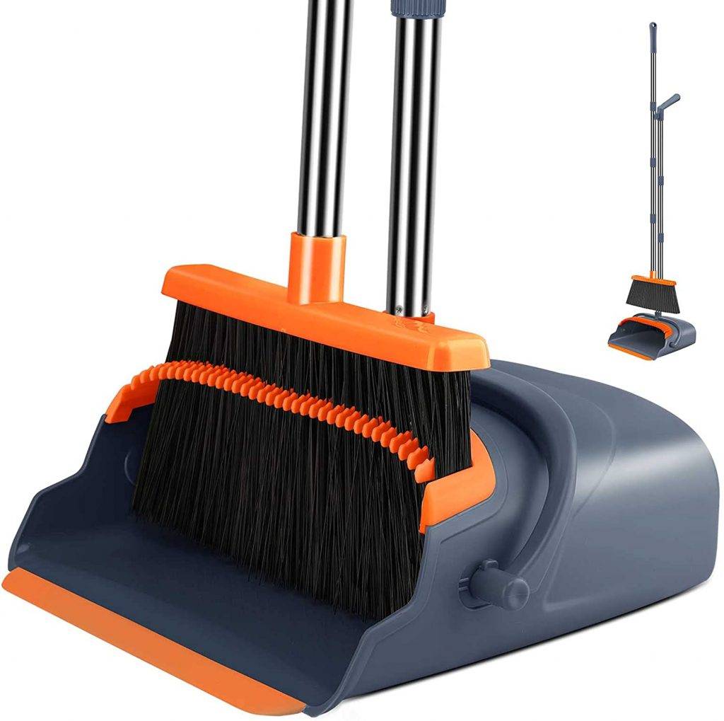 kelamayi 2021 upgrade broom and dustpan set