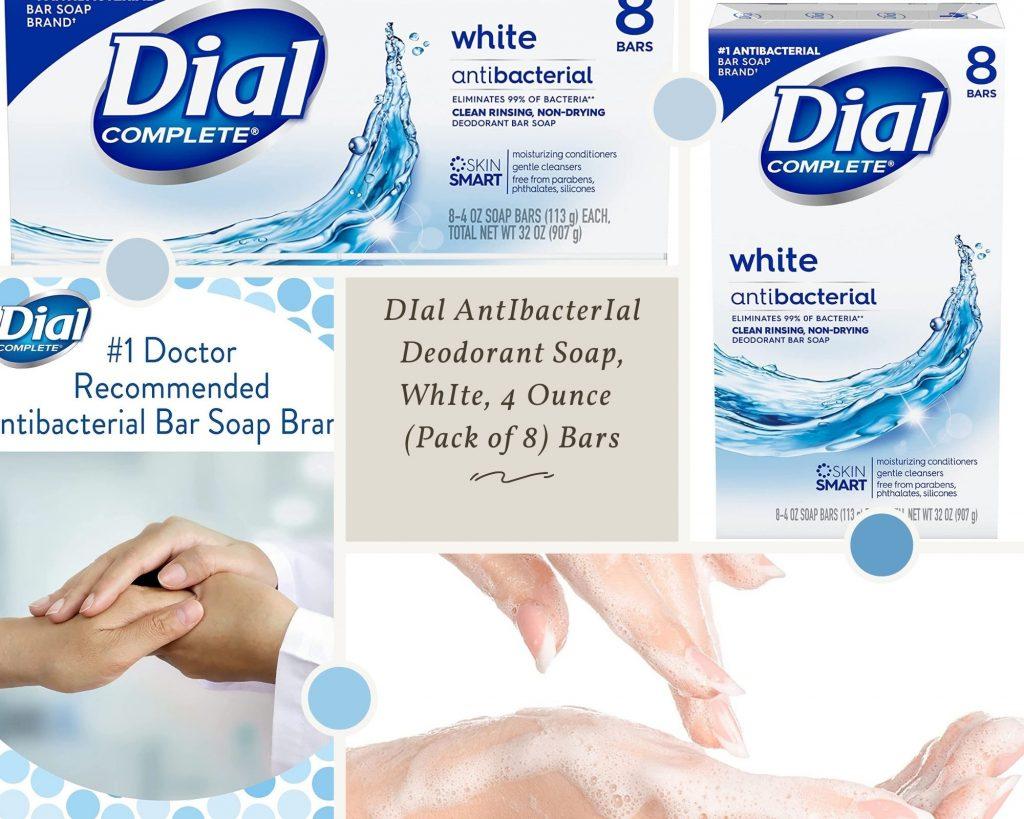 dial antibacterial deodorant soap white 4 ounce pack of 8 bars