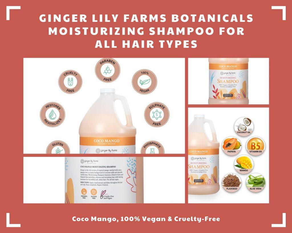ginger lily farms botanicals moisturizing shampoo for all hair types