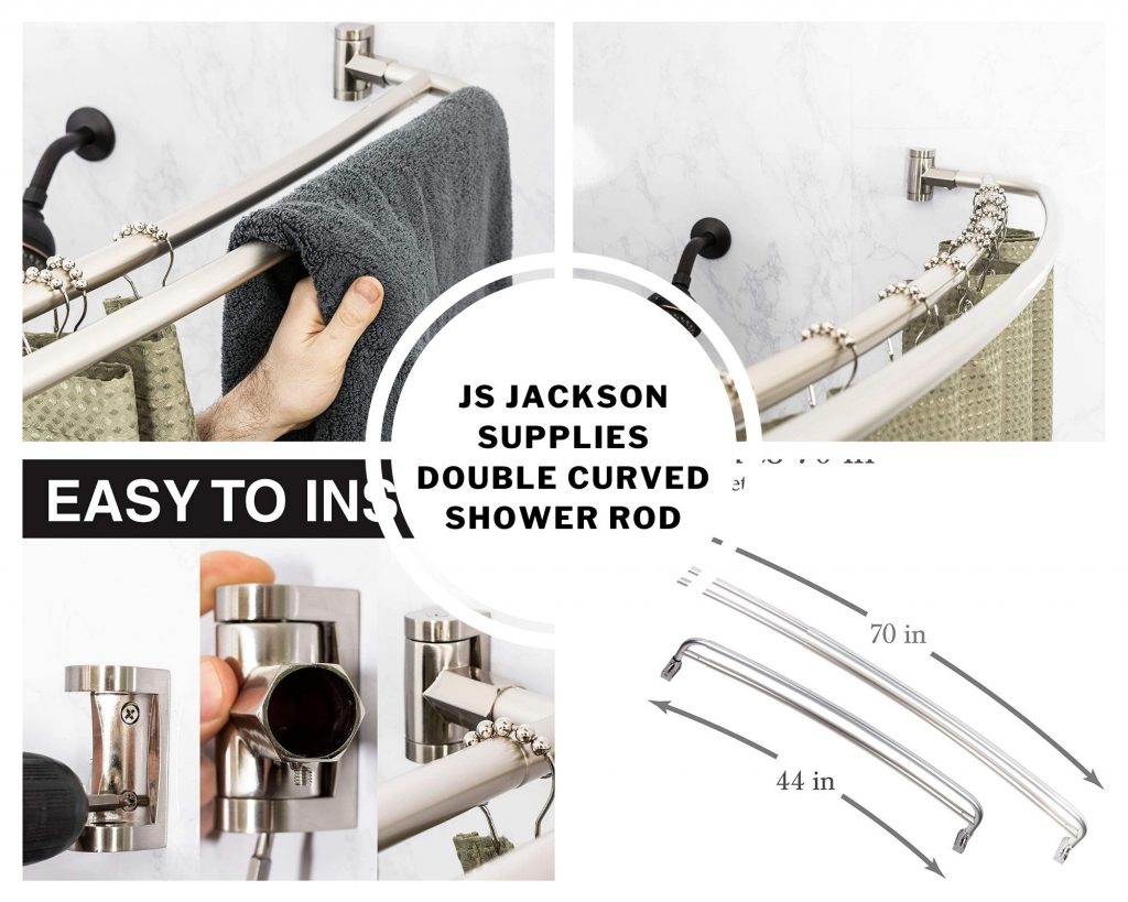 js jackson supplies double curved shower rod 1