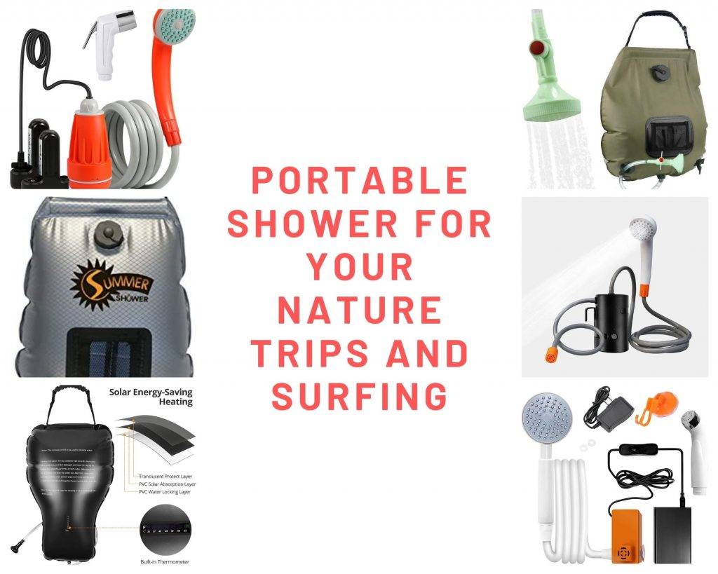 portable shower for your nature trips and surfing