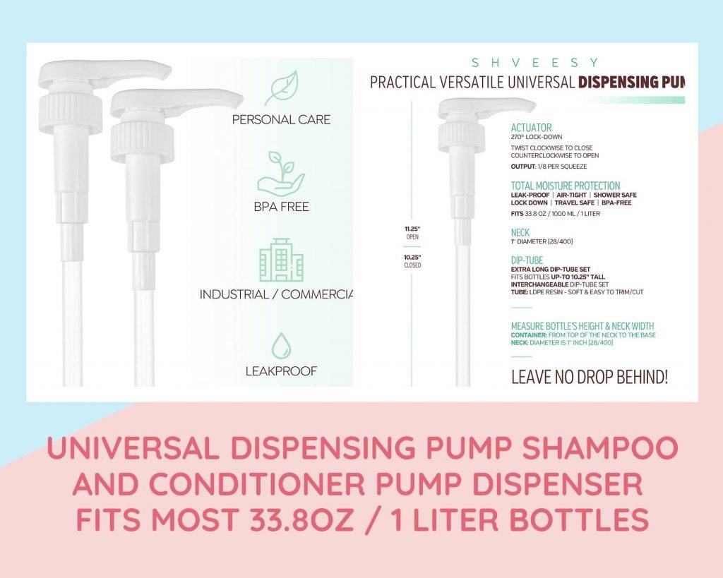universal dispensing pump shampoo