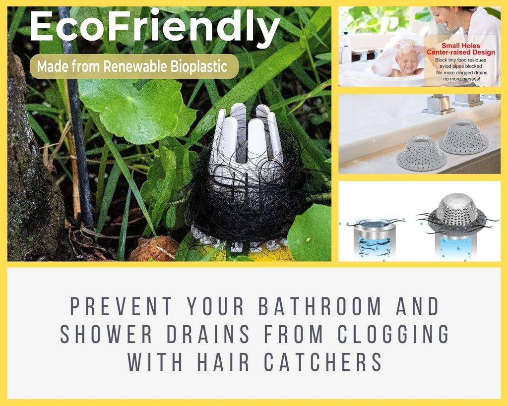 prevent your bathroom and shower drains from clogging with hair catchers