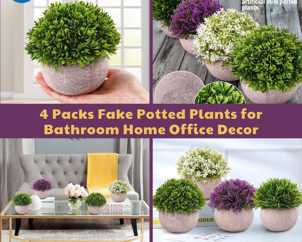 4 packs fake potted