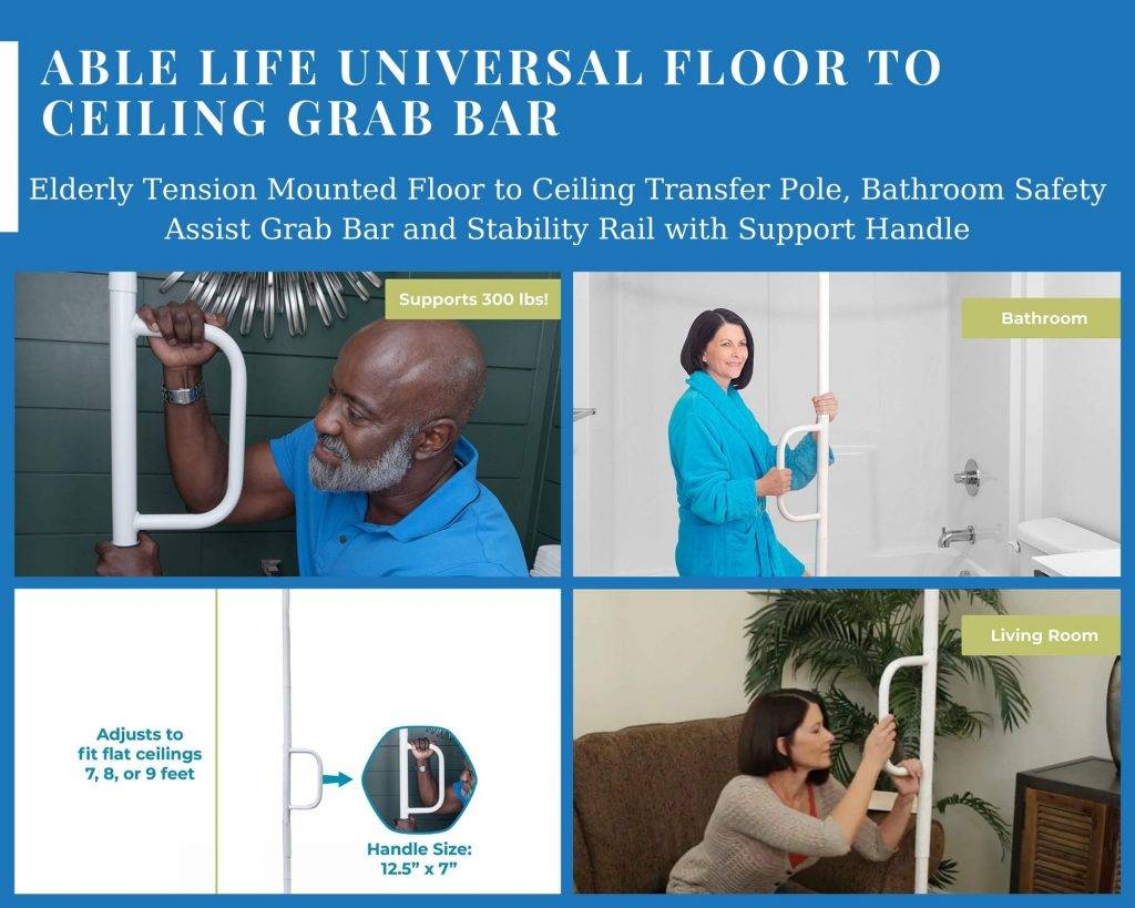 able life universal floor to ceiling grab bar