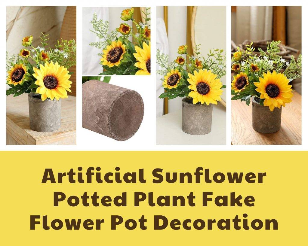 artificial sunflower potted