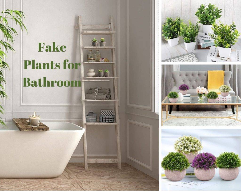 fake plants for bathroom