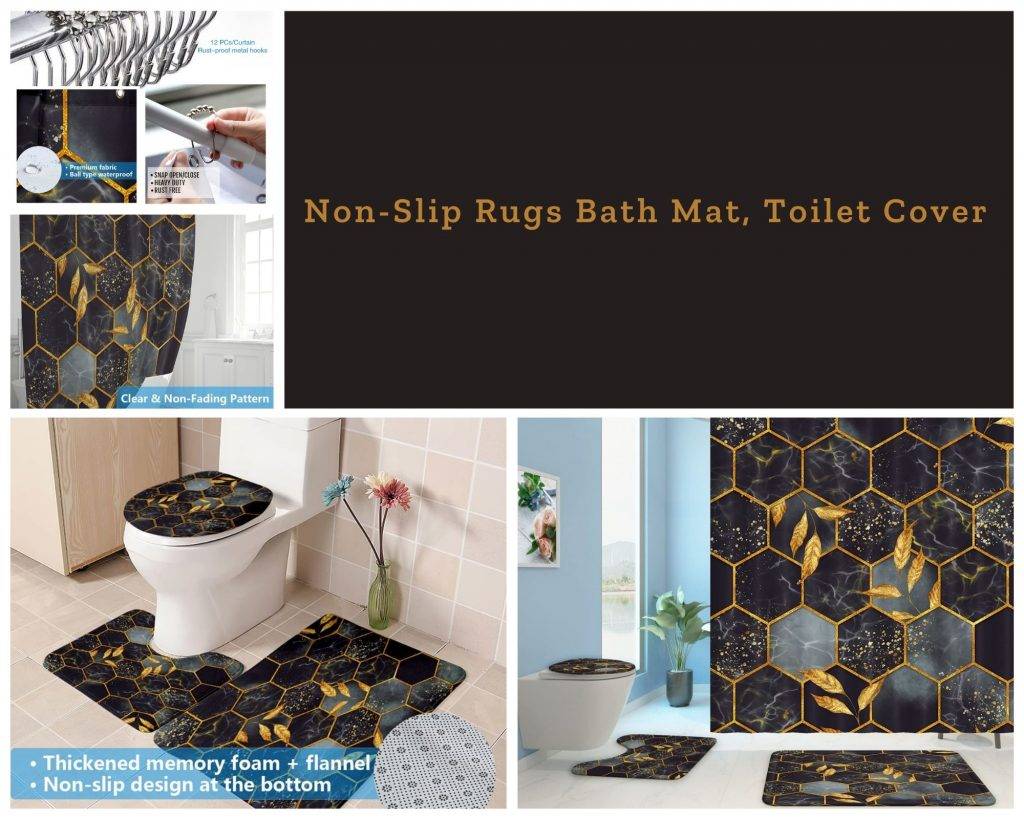 non slip rugs bath mat toilet cover