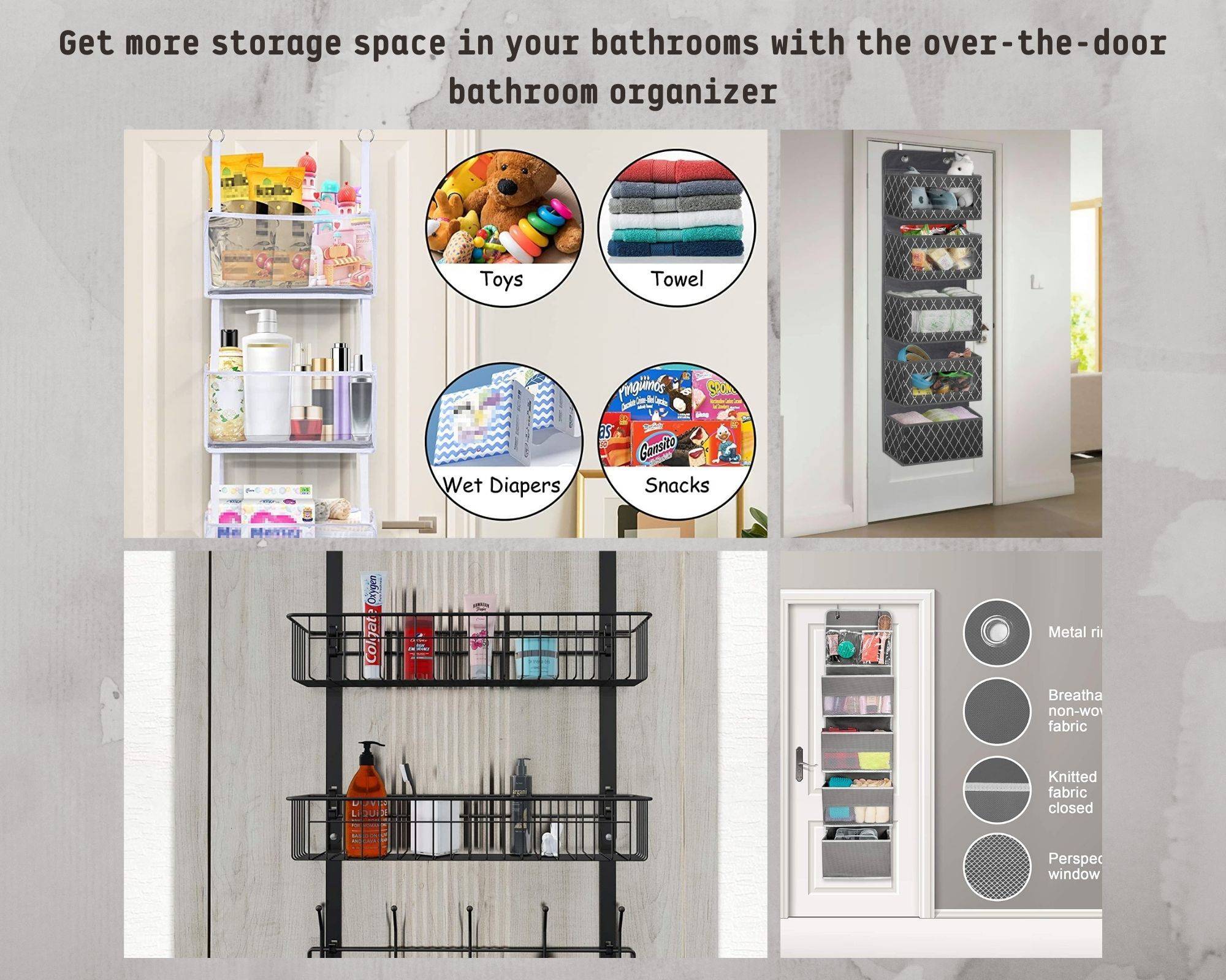 Get More Storage Space In Your Bathrooms With The Over Door Bathroom